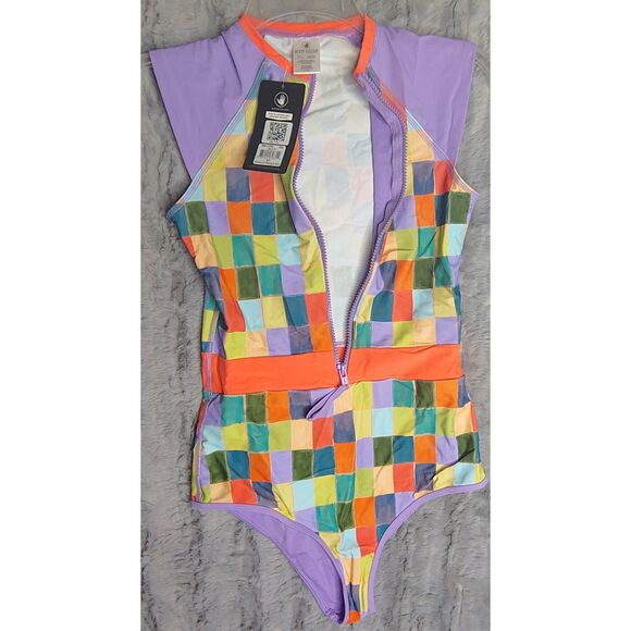 NWT Body Glove Stand Up Zip Front Paddle One Piece Swimsuit Size Small UPF 50+ - Picture 4 of 8
